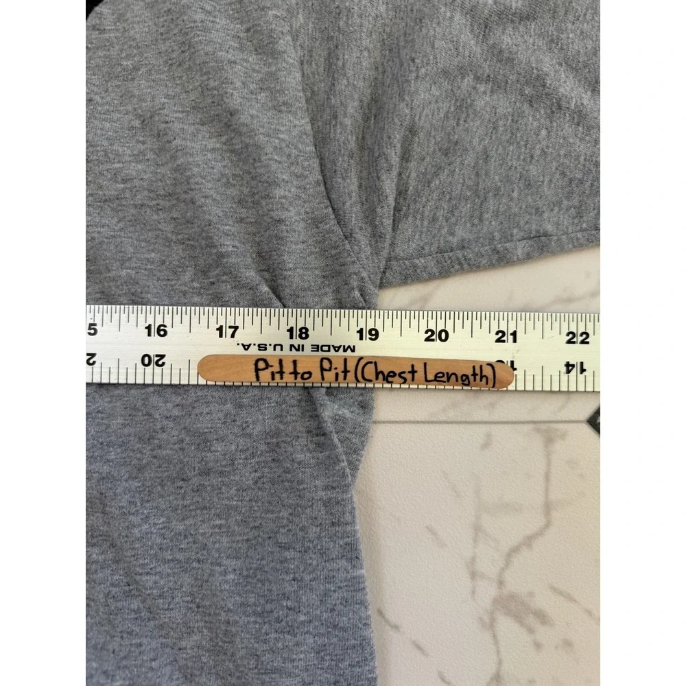 Vintage‎ Navy T-Shirt Large Gray Military Training Tee USA Made Style